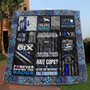 Forever Behind The Badge Quilt Blanket Vq06  Quilt